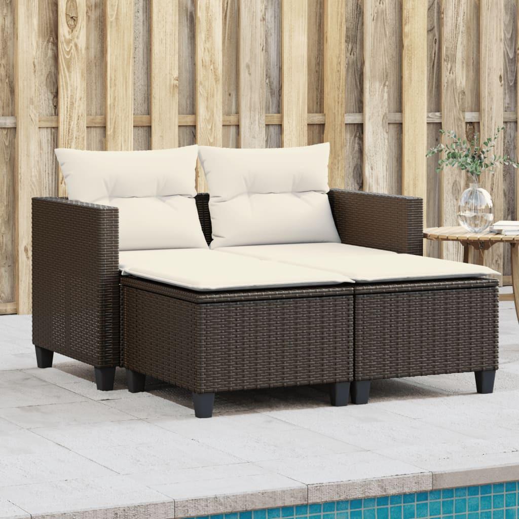 VidaXL Gartensofa poly-rattan  