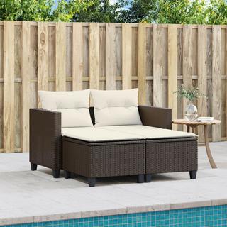 VidaXL Canapé de jardin rotin synthétique  