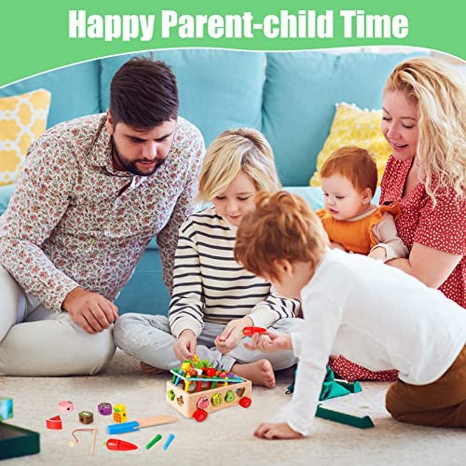 Activity-board  7-in-1-Holz-LKW-Spielzeugset 