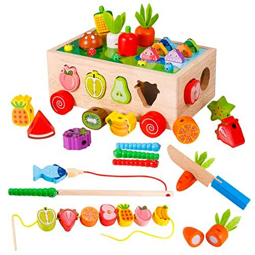 Image of 7-in-1-Holz-LKW-Spielzeugset Multicolor