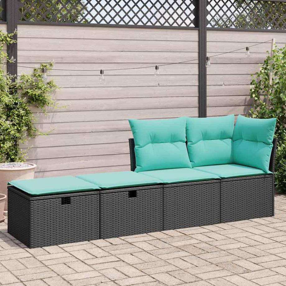 VidaXL set divano da giardino Polirattan  