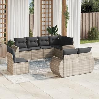 VidaXL set divano da giardino Polirattan  