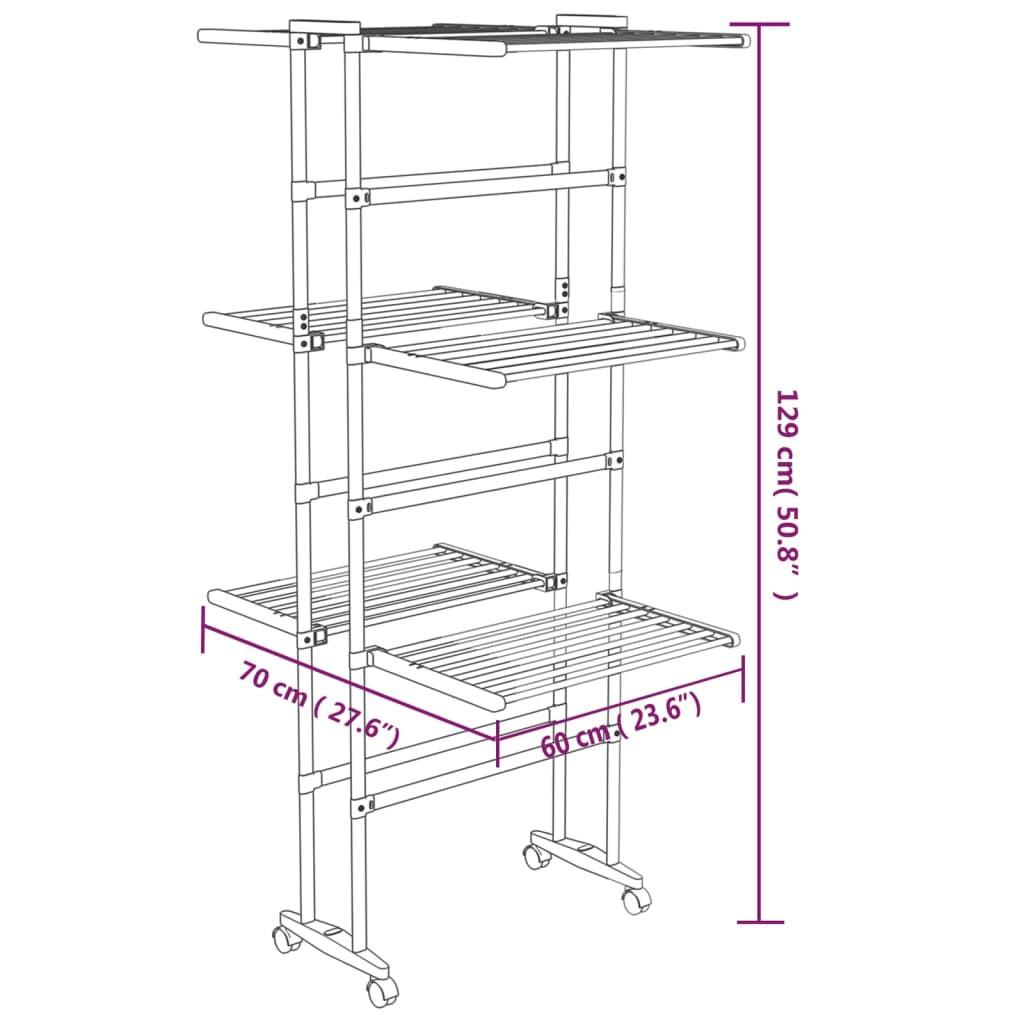 VidaXL  Wäscheständer aluminium 