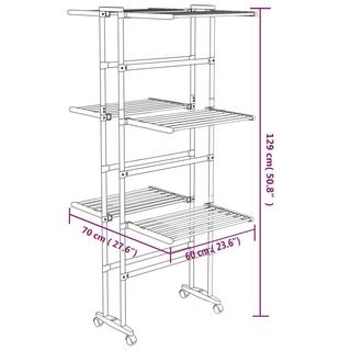 VidaXL  Wäscheständer aluminium 