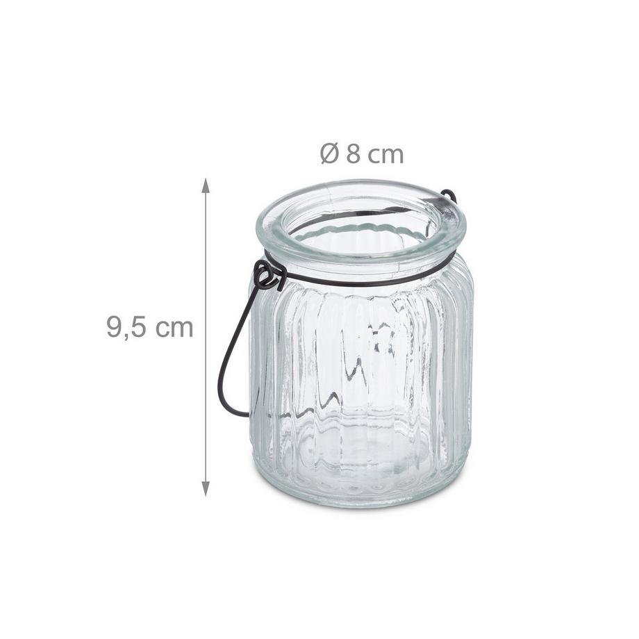 B2X Transparente Laterne im 12er-Set  