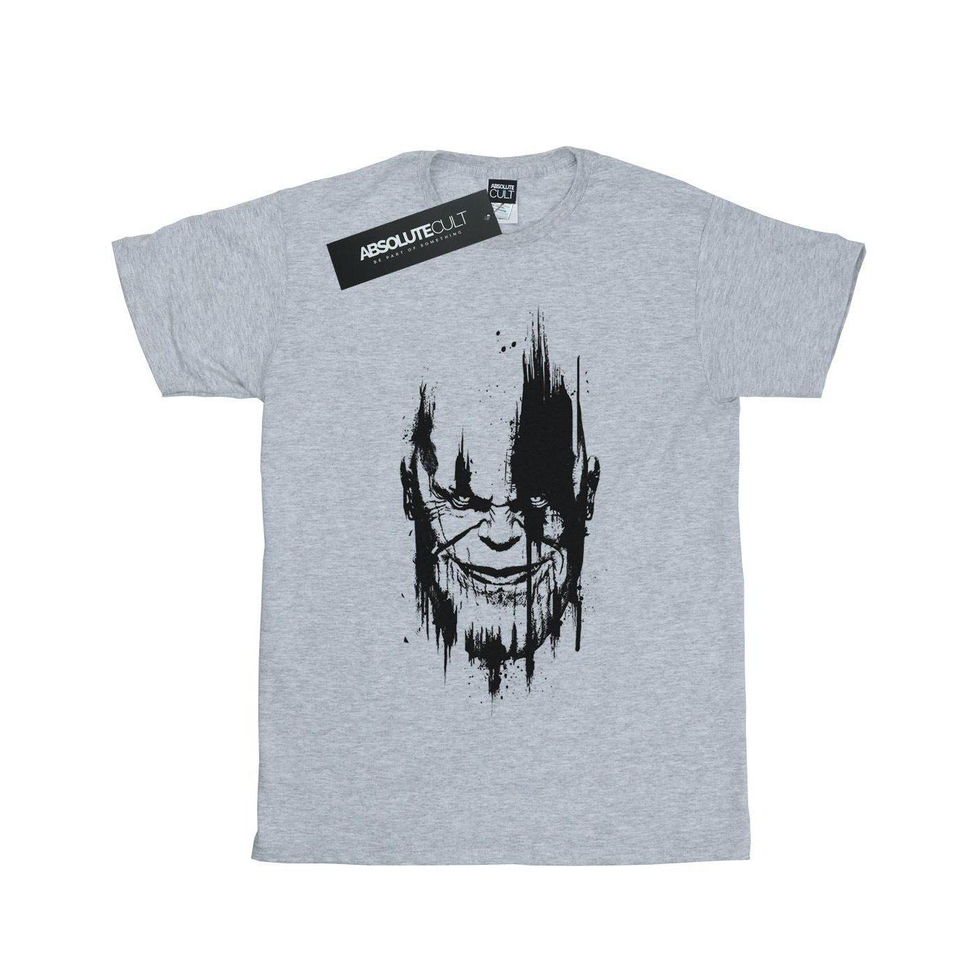 Image of Avengers Infinity War Thanos Face Tshirt Damen Grau M