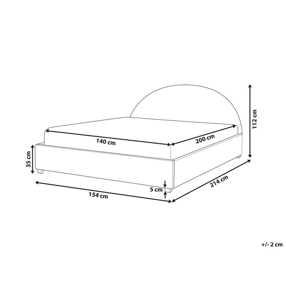 Beliani Letto en Ciniglia  VAUCLUSE  
