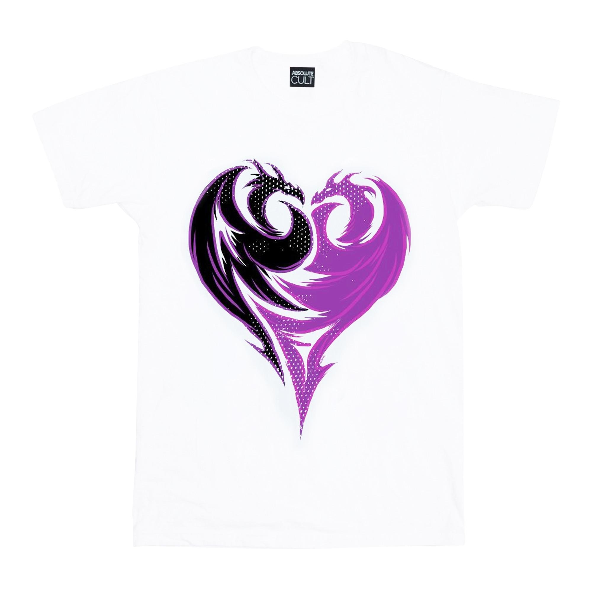 Image of The Descendants Dragon Heart Tshirt Unisex Weiss 140/146