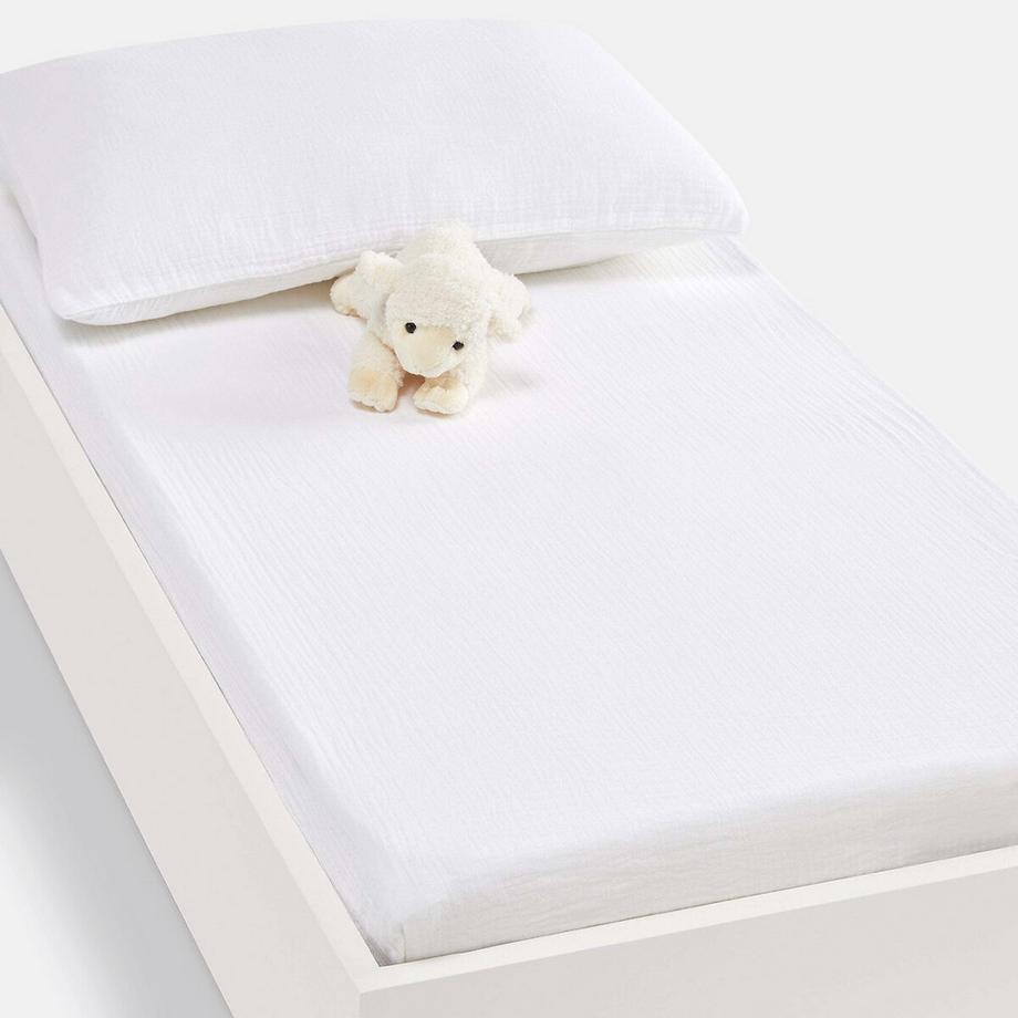 Baby Fixleintuch Kumla aus Baumwollmusselin