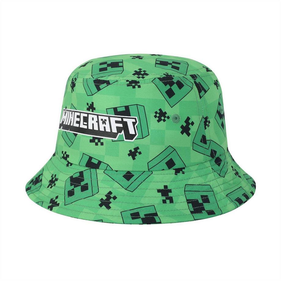 MINECRAFT Cappello A Secchiello Motivo Creeper  
