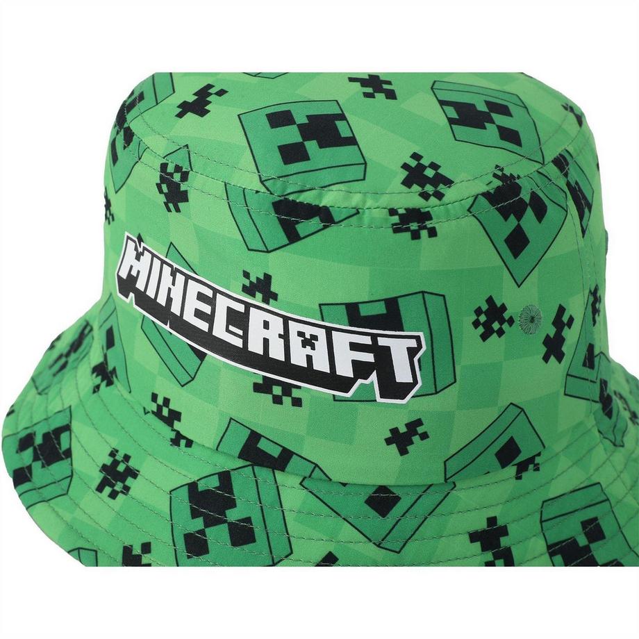 MINECRAFT Cappello A Secchiello Motivo Creeper  