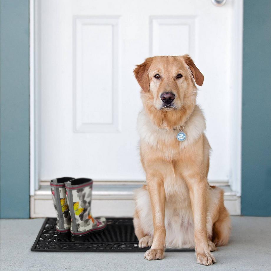 B2X Fußmatte Gummi Blattmotiv  