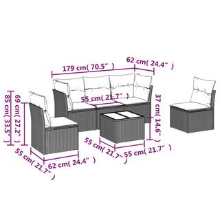 VidaXL Garten sofagarnitur poly-rattan  