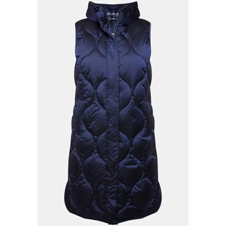 Ulla Popken  Long gilet matelassé HYPRAR, fermeture éclair à double curseur, matière imperméable 