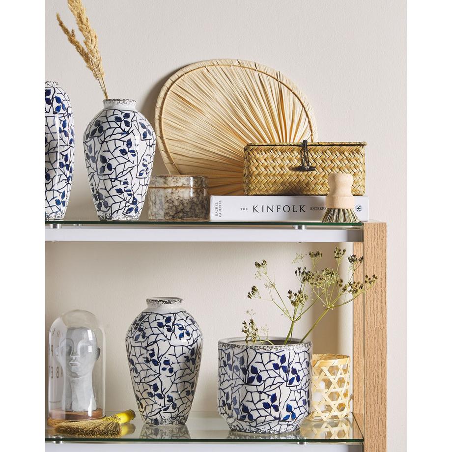 Beliani Vase à fleurs en Grès  MALLIA  