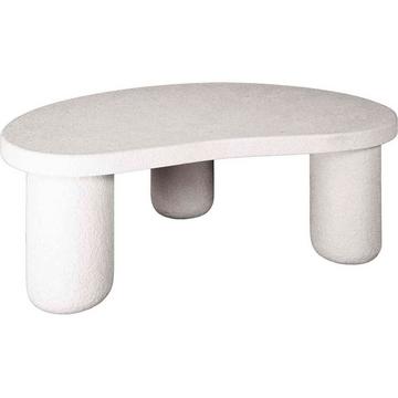 Table basse blanche organique 110x70