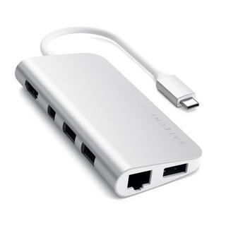 SATECHI  ST-TCMM8PAS station d'accueil Avec fil USB 3.2 Gen 1 (3.1 Gen 1) Type-C Argent 