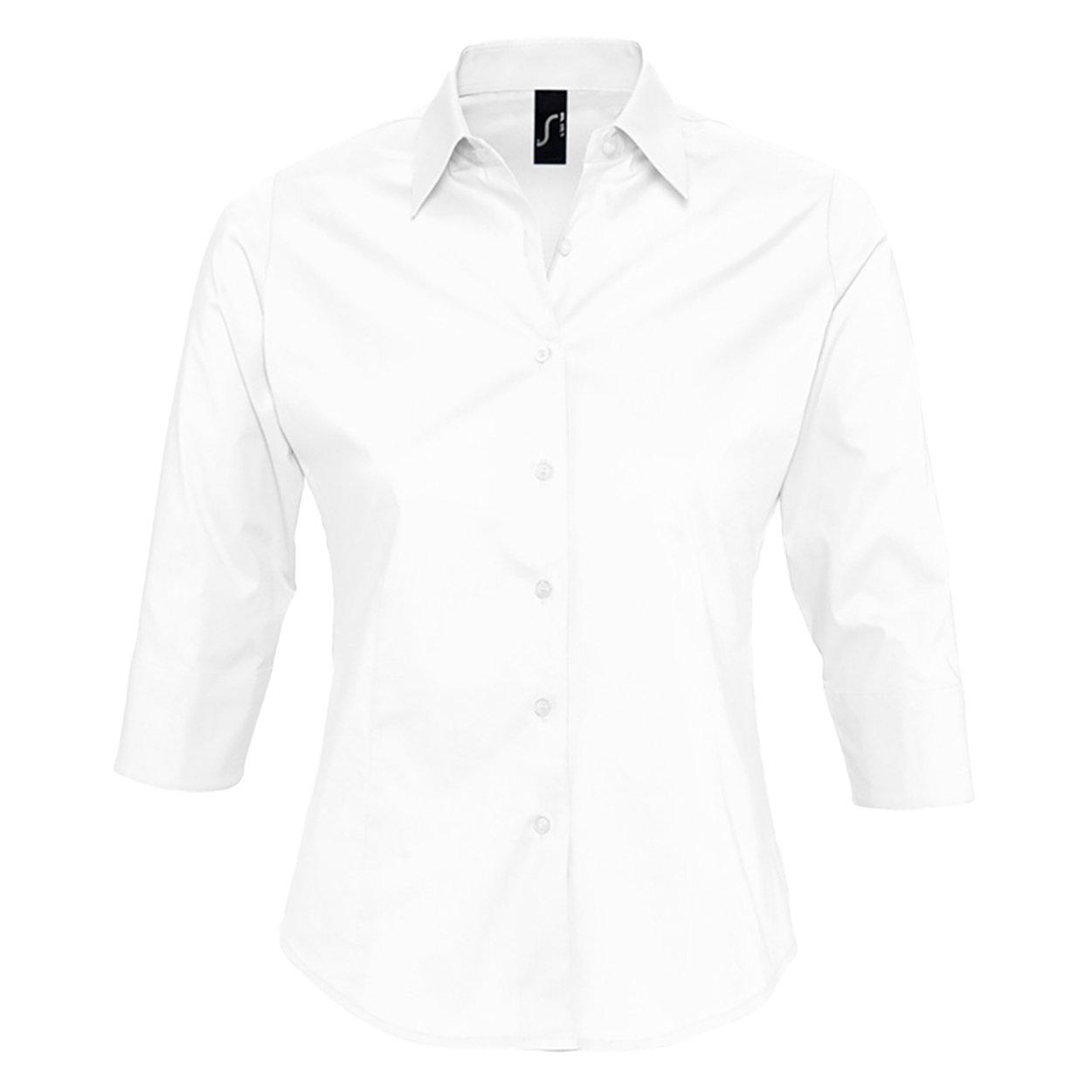 Image of Effect Bluse Arbeitsbluse, 34ärmel Damen Weiss XS
