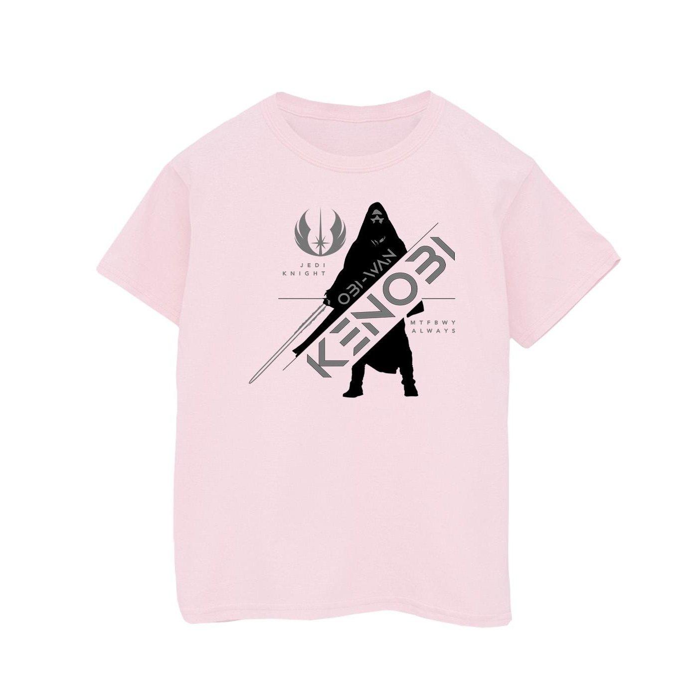 Image of Obiwan Kenobi Jedi Knight Tshirt Mädchen Pink 140/146