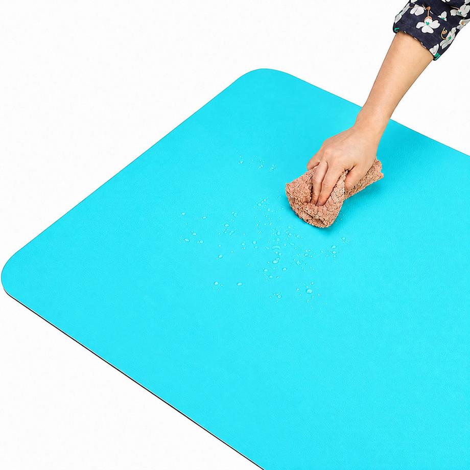 TWHEELS  Yogamatte rutschfest für Fitness & Pilates Blau 