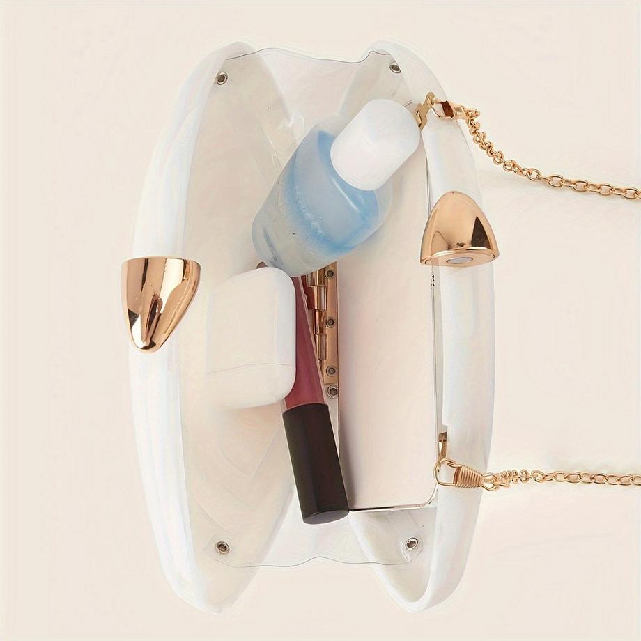 Only-bags.store Elegante Marmortasche mit Magnetverschluss und abnehmbarer Kette  