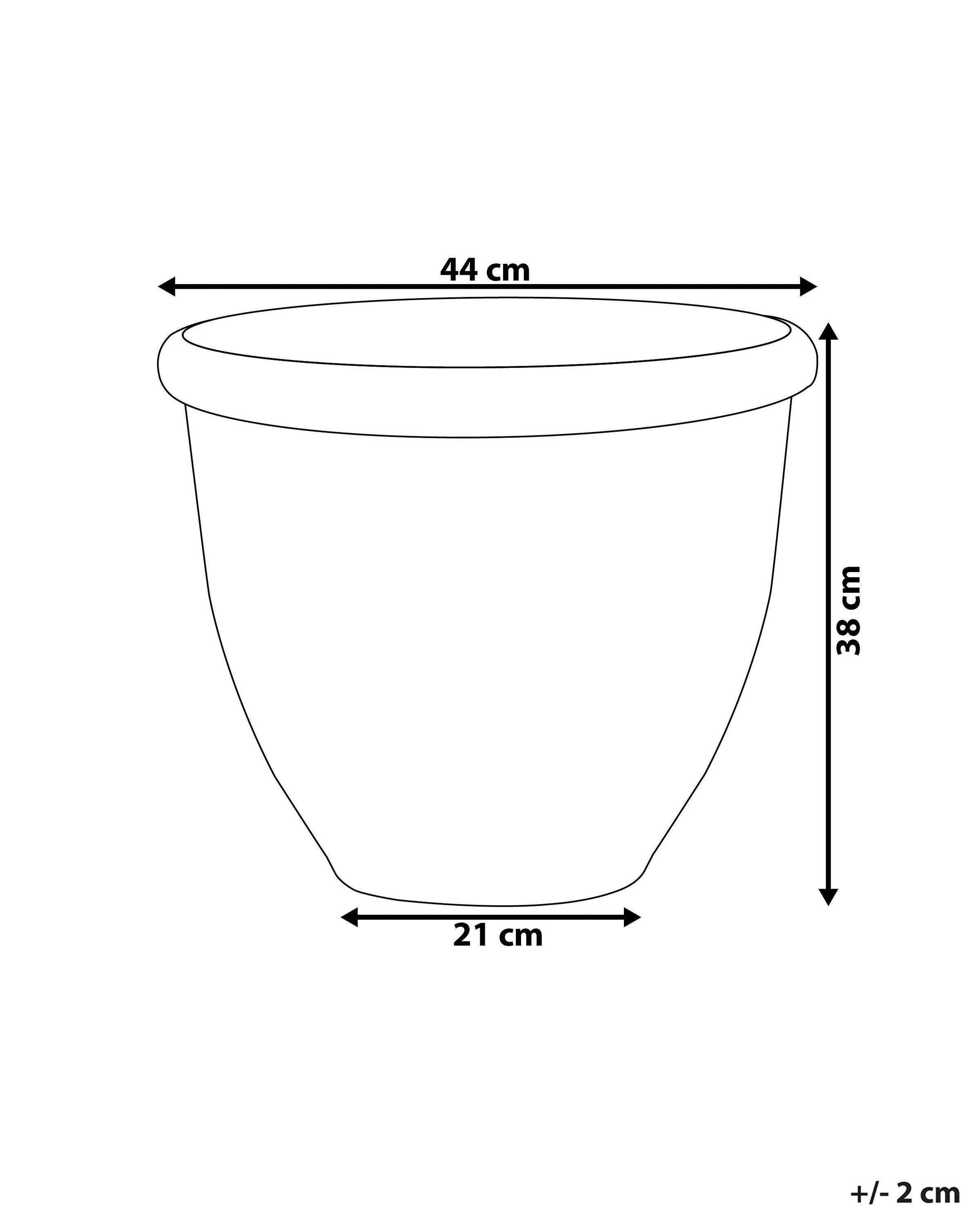 Beliani Vaso per piante en Poliresina Moderno TESALIA  