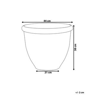 Beliani Vaso per piante en Poliresina Moderno TESALIA  