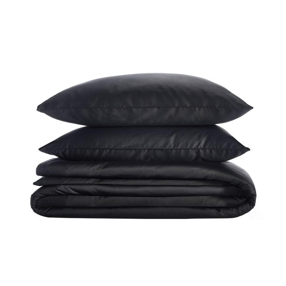 Living Home Ensemble de Linge de Lit Uni Satin 100  