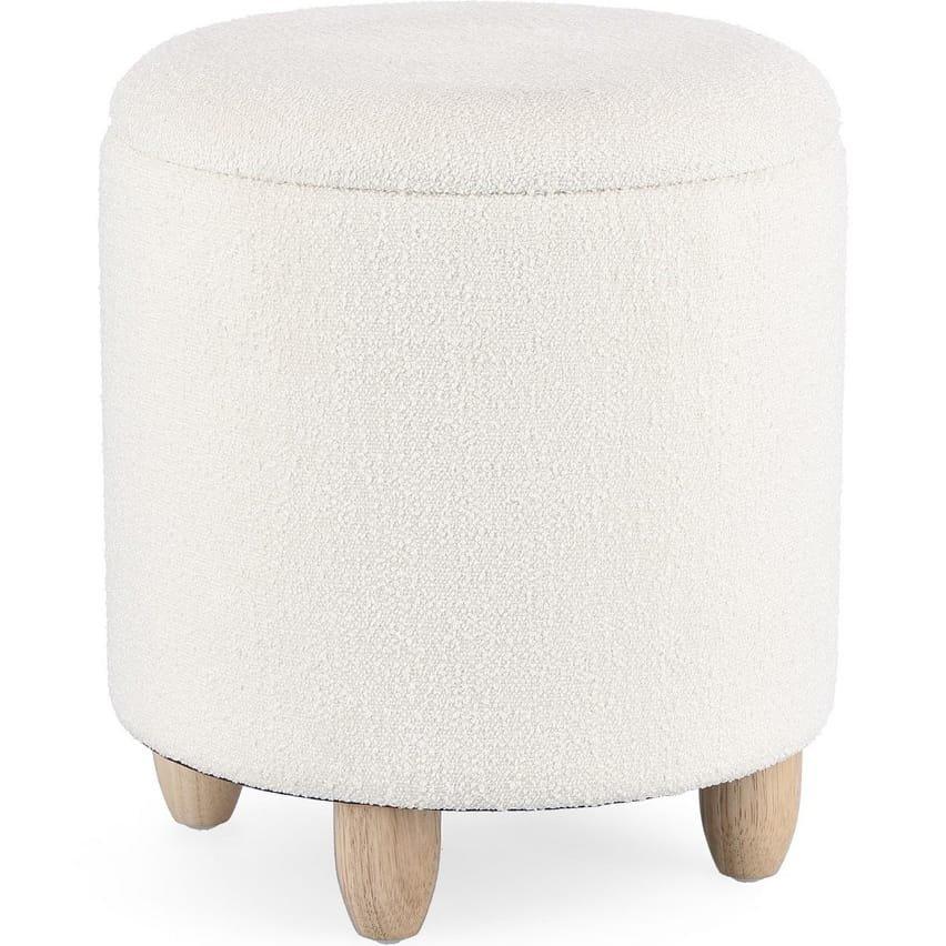 mutoni Tabouret avec rangement Zena blanc  