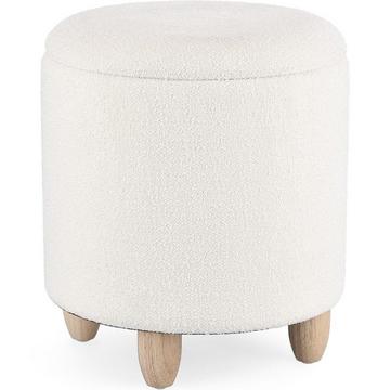 Tabouret avec rangement Zena blanc