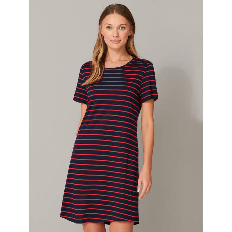 Schiesser Sleepshirt Rayé Manches Courtes  