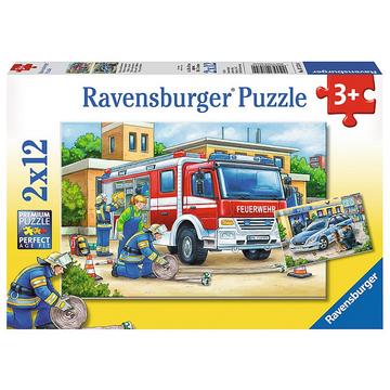 Puzzle Polizei & Feuerwehr (2x12)