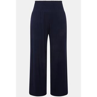 Ulla Popken  Pantalon Marlene à jambe large et taille élastique 