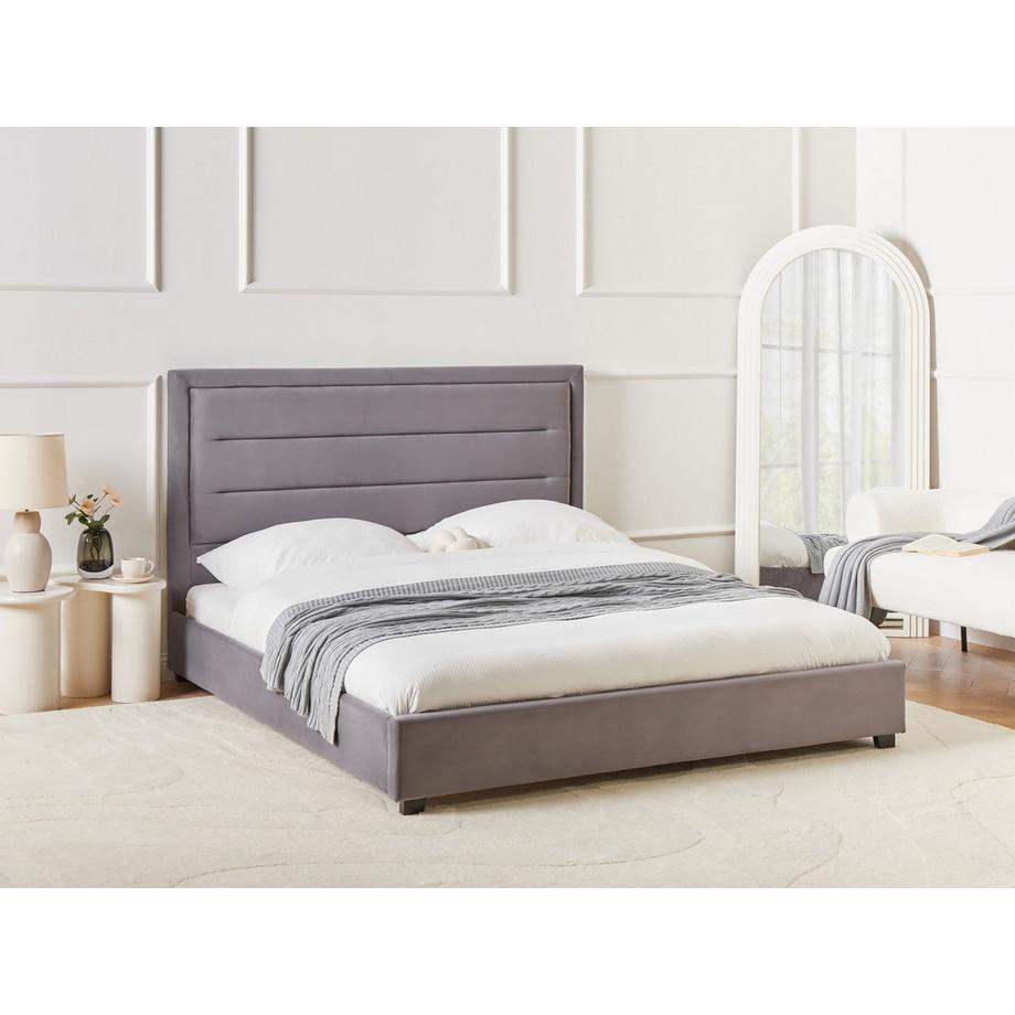 Beliani Letto en Velluto Moderno ROUEN  