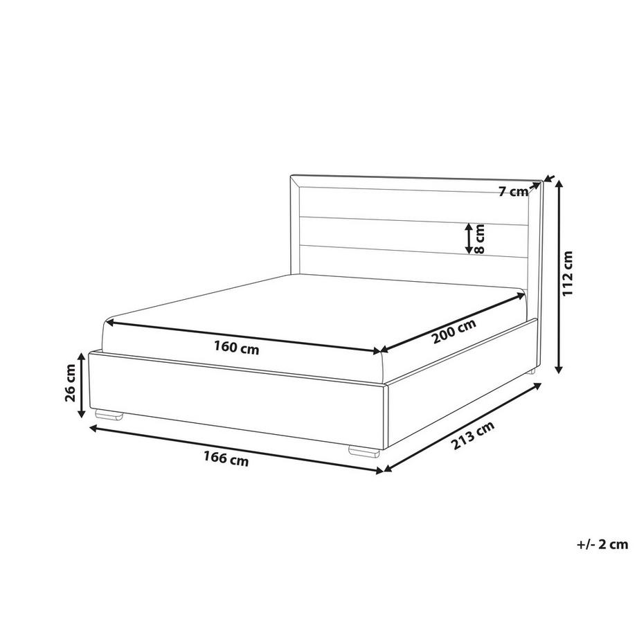Beliani Letto en Velluto Moderno ROUEN  