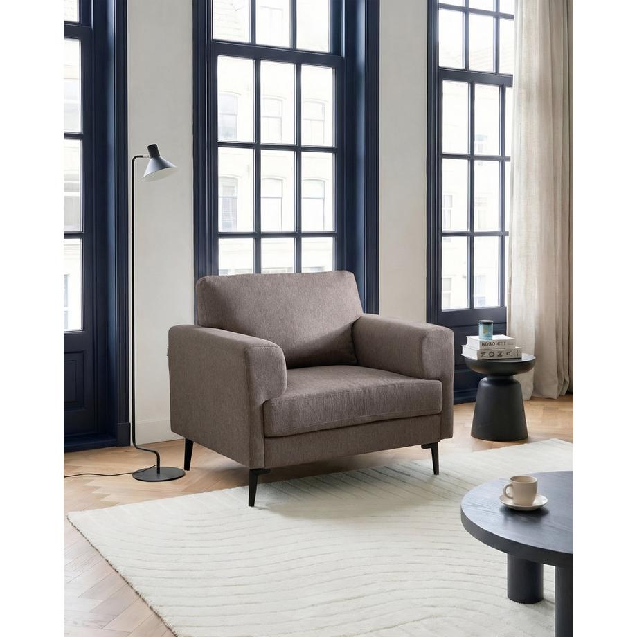 Beliani Sessel aus Stoff Industriell LOUSTO  