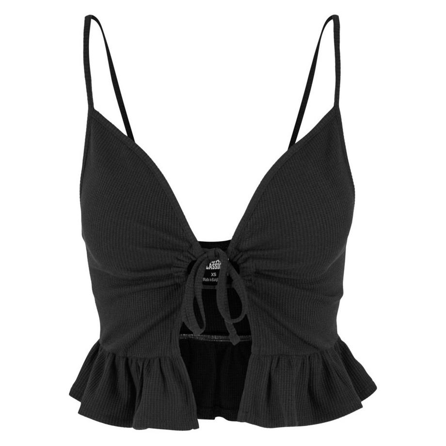 URBAN CLASSICS Tanktop Rüschen Waffel Piqué  