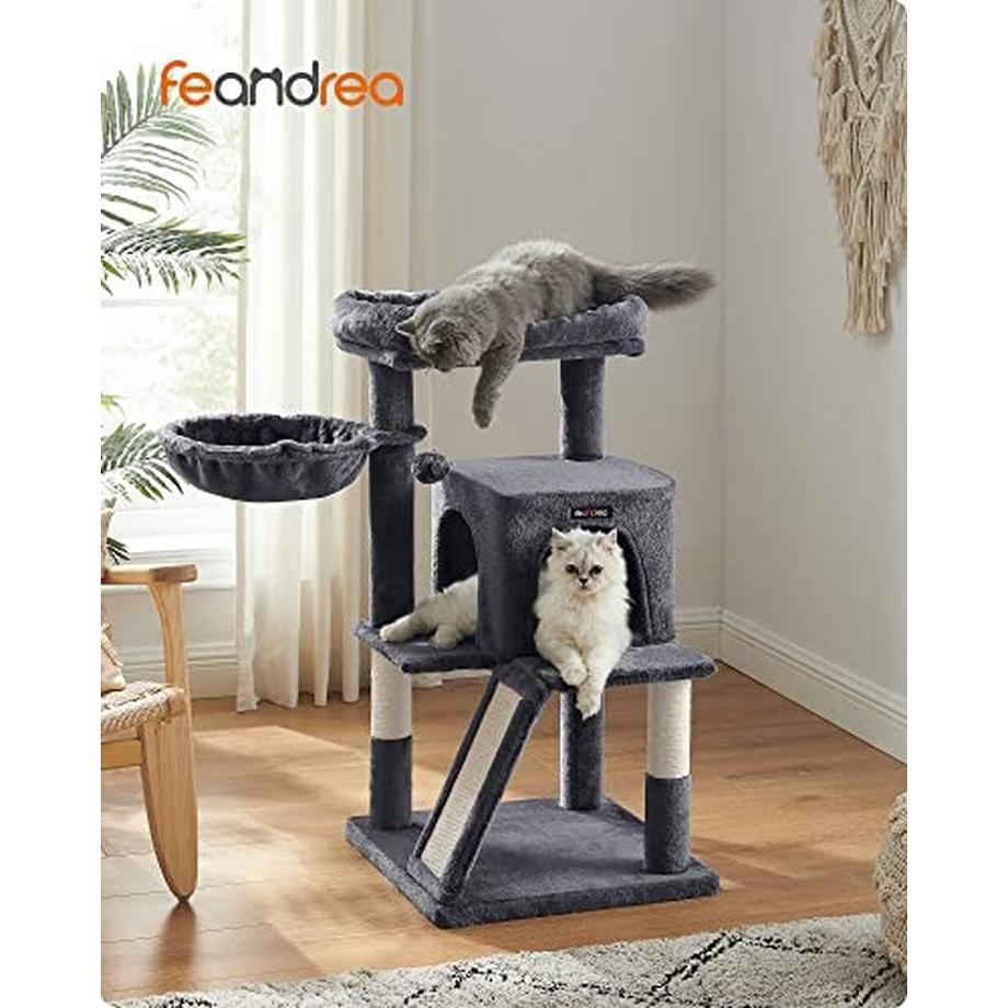 Pricenet  Perchoir spacieux pour chats de grande taille avec bords en peluche. 