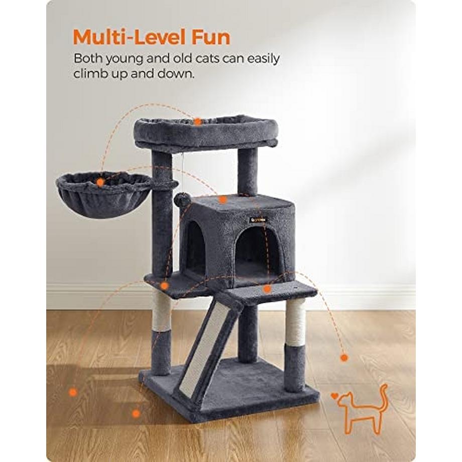 Pricenet  Perchoir spacieux pour chats de grande taille avec bords en peluche. 