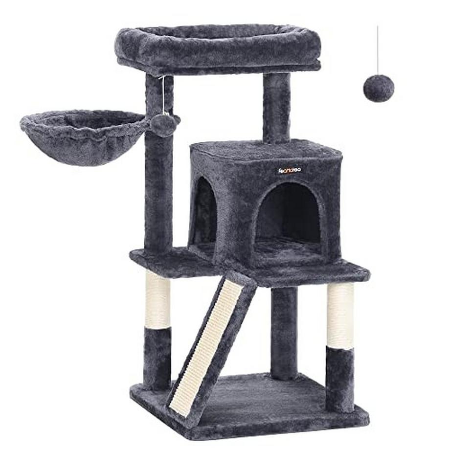 Pricenet  Perchoir spacieux pour chats de grande taille avec bords en peluche. 