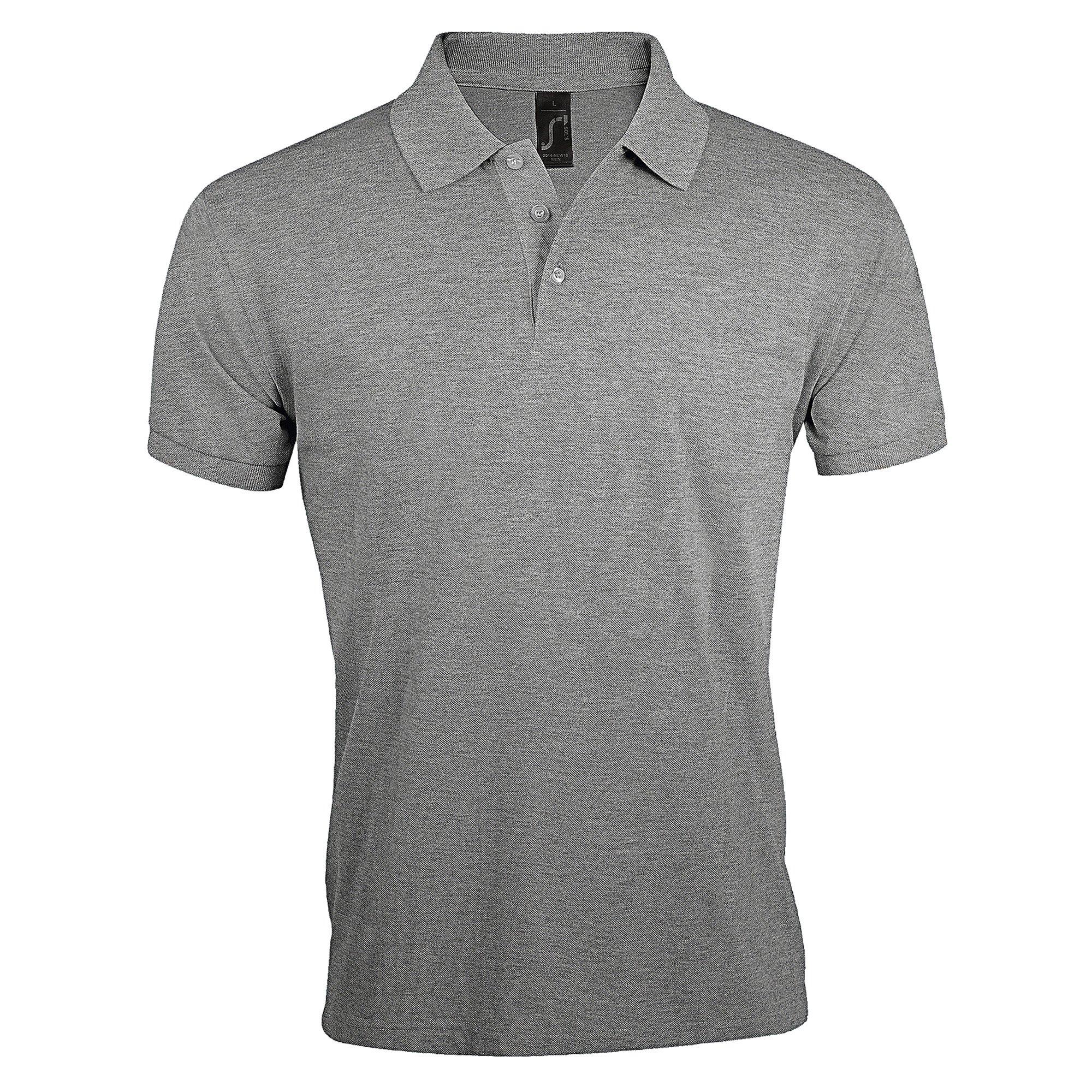Image of Prime Pique Poloshirt, Kurzarm Herren Taubengrau M