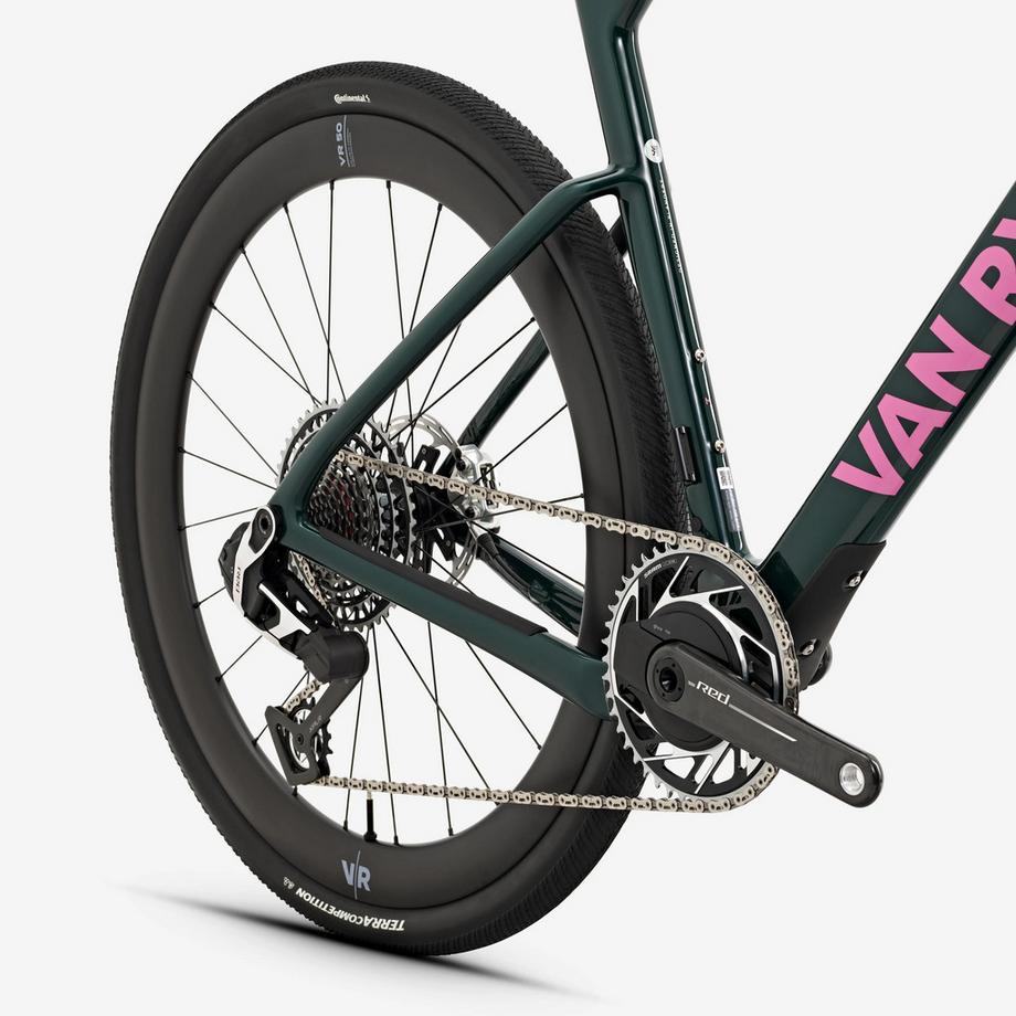 VAN RYSEL  Vélo gravel carbone SRAM RED AXS E1 1x13v VR50 C, RCR-G vert 