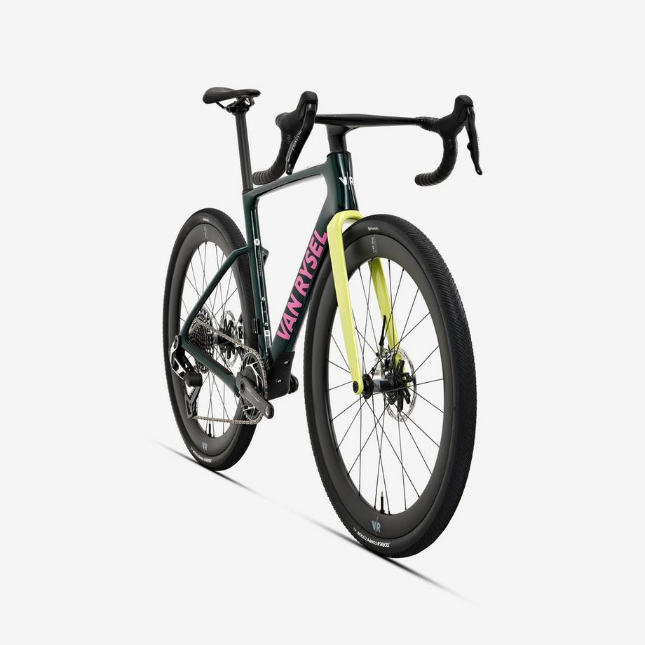 VAN RYSEL  Vélo gravel carbone SRAM RED AXS E1 1x13v VR50 C, RCR-G vert 