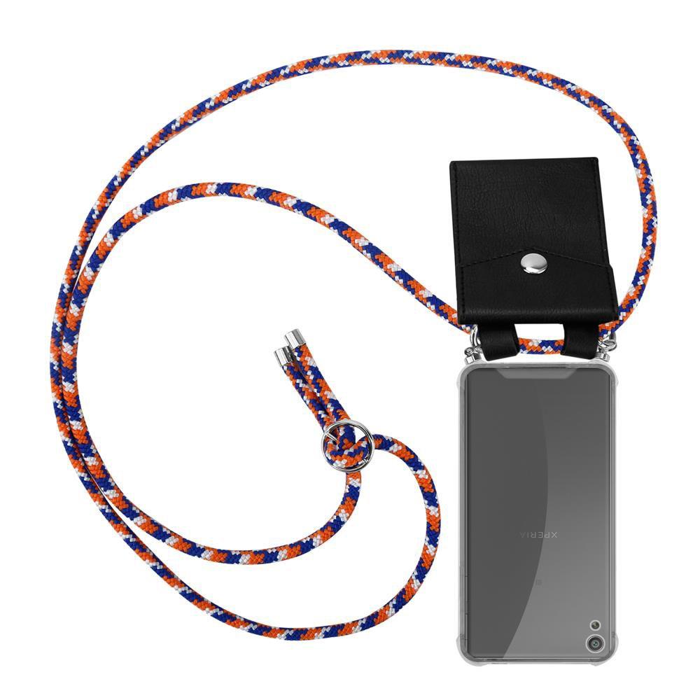 Image of Handy Kette für Sony Xperia XA Silikon mit Silbernen Ringen