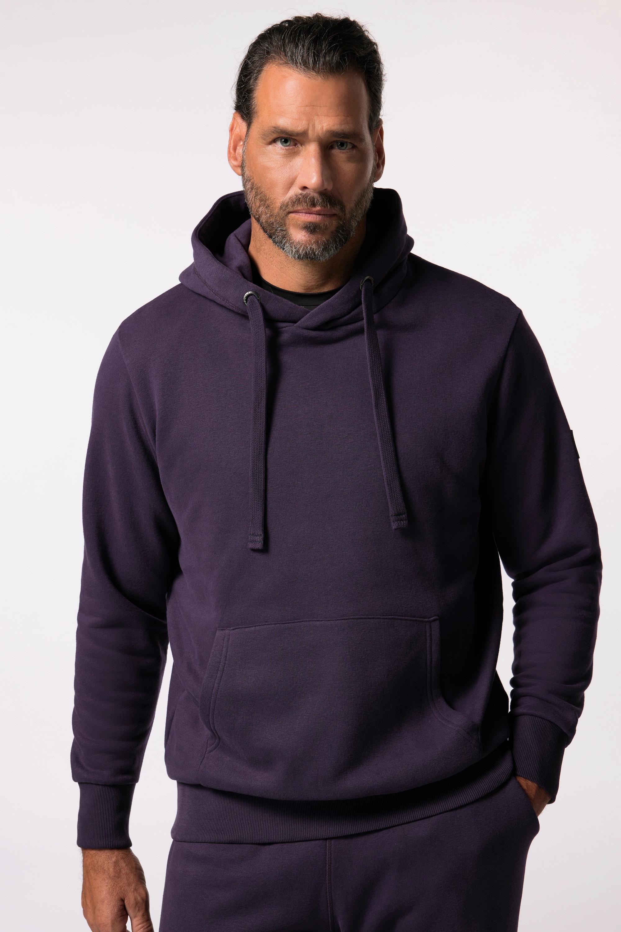 JP1880  Sweat-shirt à capuche JAY-PI, collection Homewear, poche kangourou aubergine foncé 