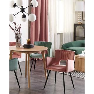 Beliani Lot de 2 chaises en Velours Moderne SANILAC  