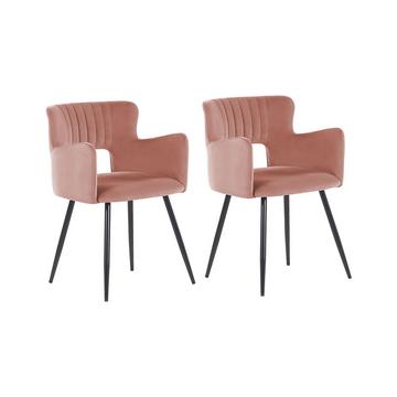 Lot de 2 chaises de salle à manger en Velours Moderne SANILAC