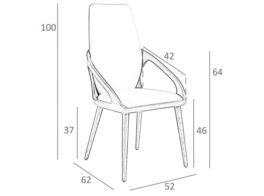 ANGEL CERDA Chaise en simili cuir crème  