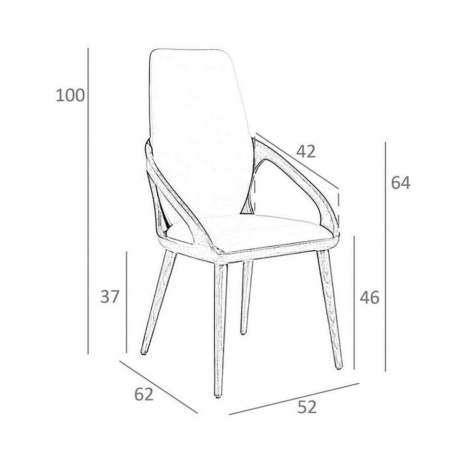 ANGEL CERDA Sedia in ecopelle crema  
