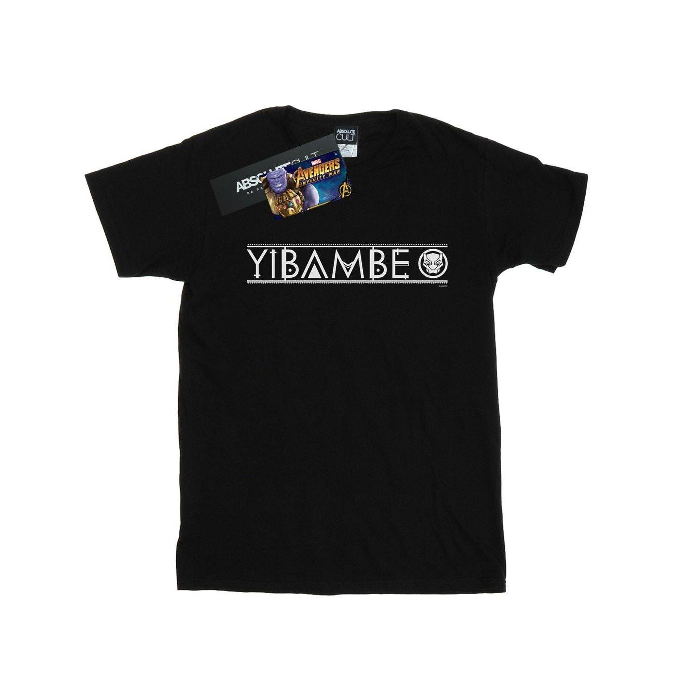 Image of Avengers Infinity War Black Panther Yibambe Tshirt Herren Schwarz S